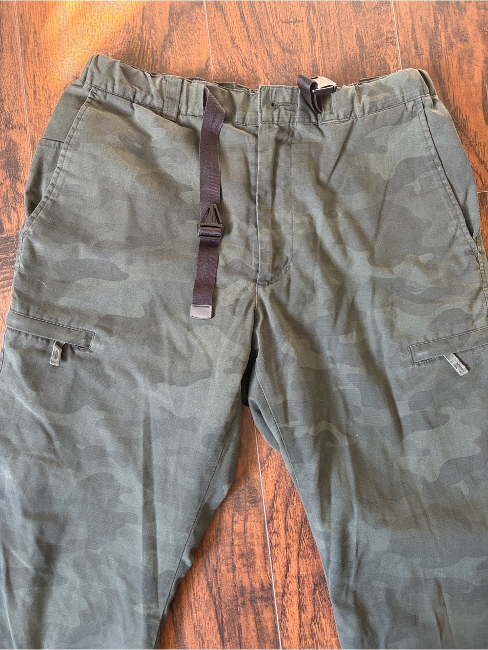 Men's Camouflage Elastic-Waist Pants - Green